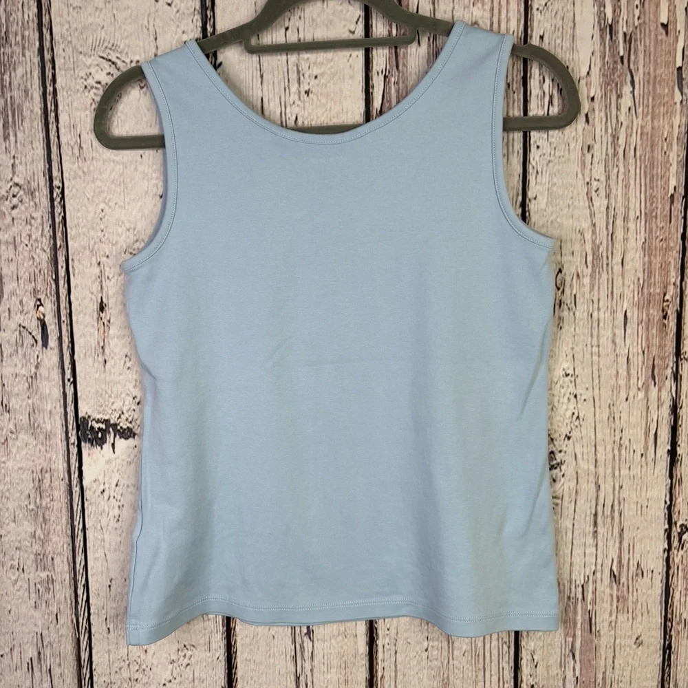 Lands’ End‎ Light Blue Sleeveless Tank Top Size XSP Petite 2-4P Cotton Pullover - Picture 3 of 10